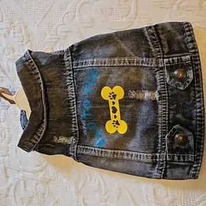 Black denim doggy vest